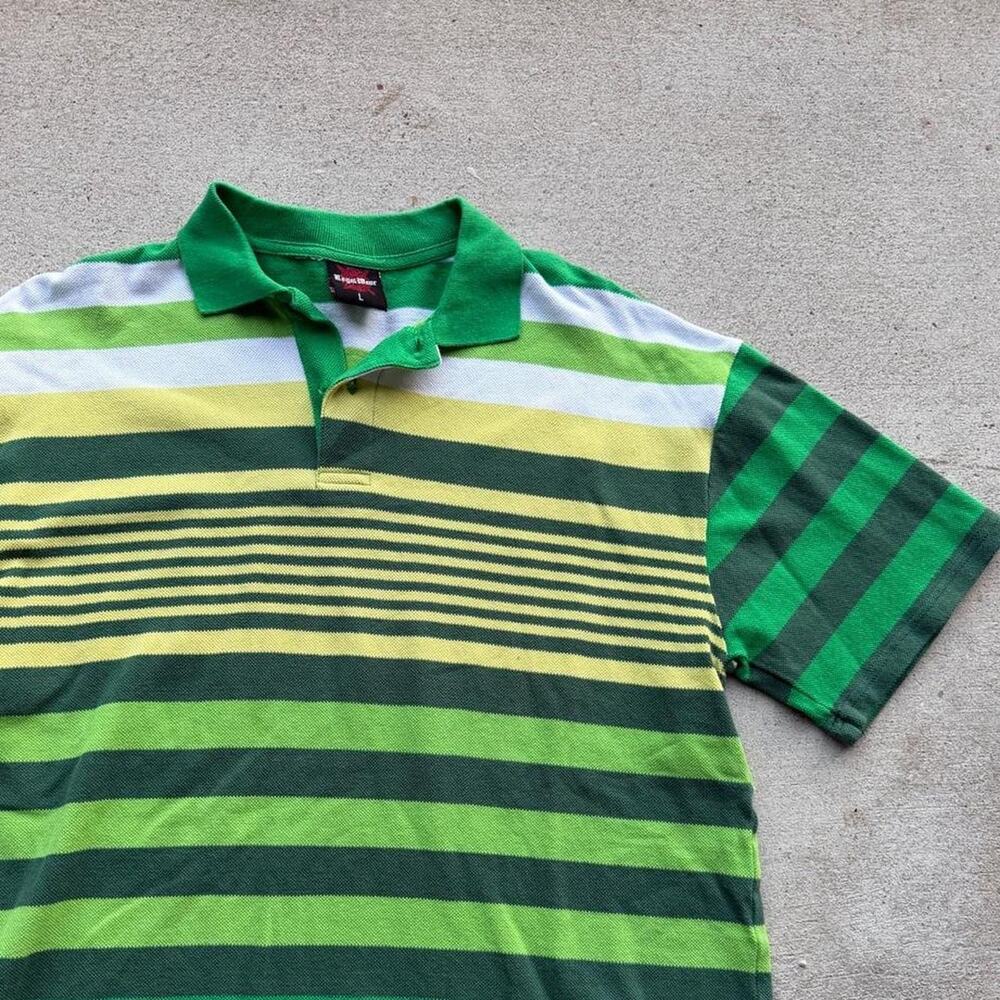 Y2k striped shirt regal wear large